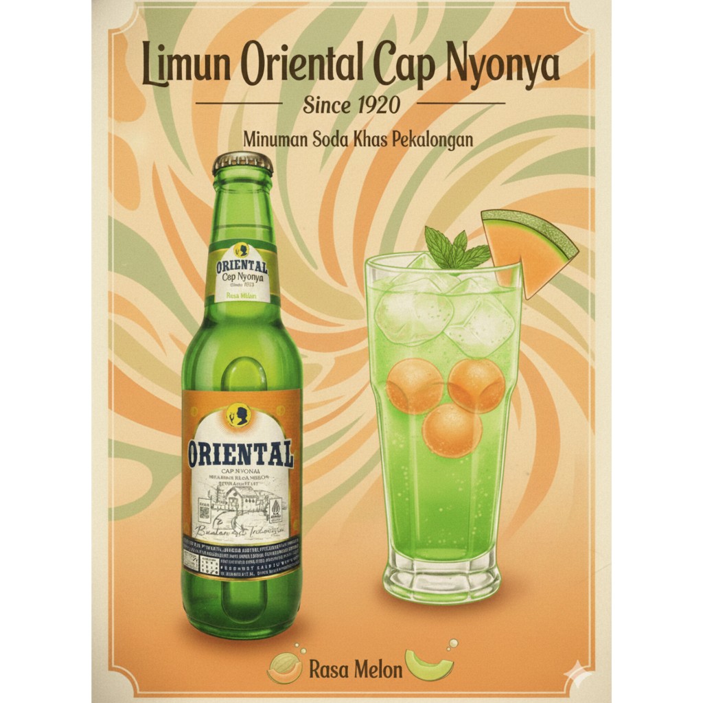 LIMUN ORIENTAL Minuman Soda Khas Pekalongan Rasa Melon 300ml