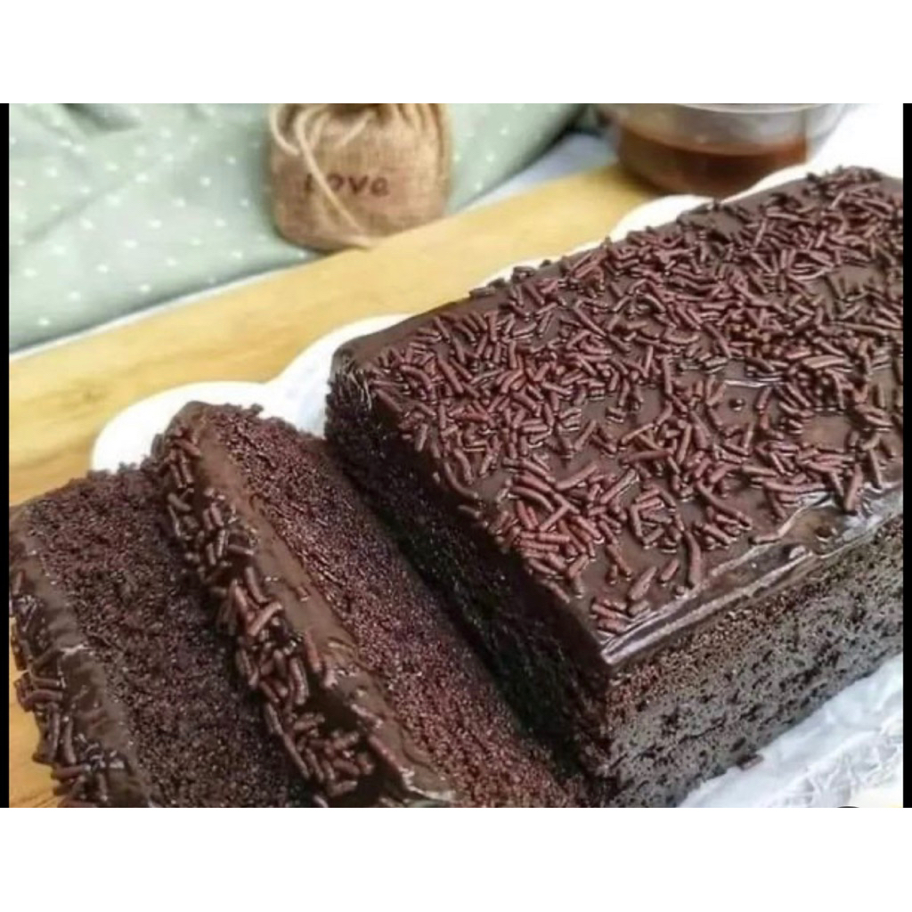 Brownies coklat toping coklat premium isian coklat premium ... (brownies kukus)