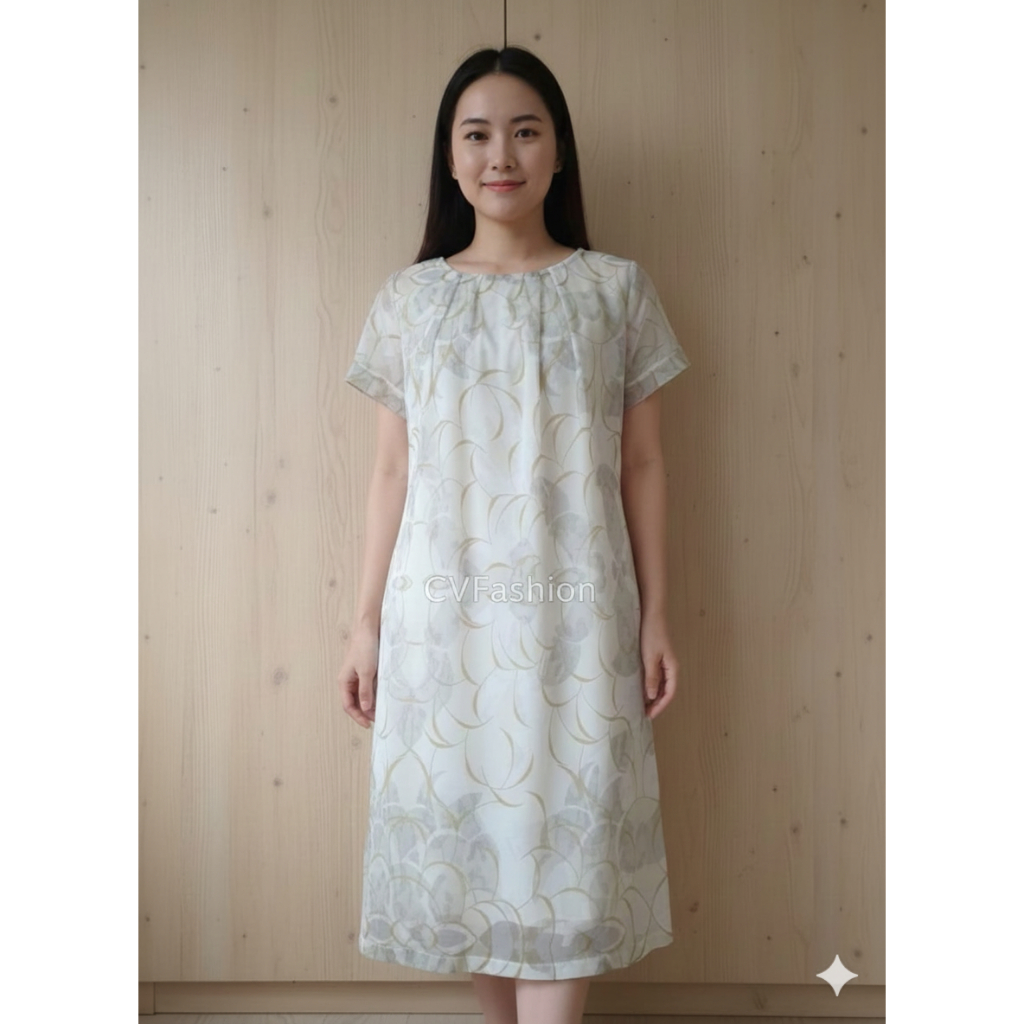 D304 DRESS SAGE MOTIF BRAND MINT LD 92
