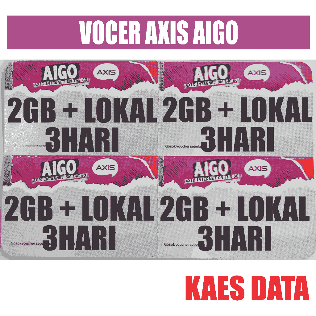 VOUCHER axis 2GB + LOKAL 3HARI