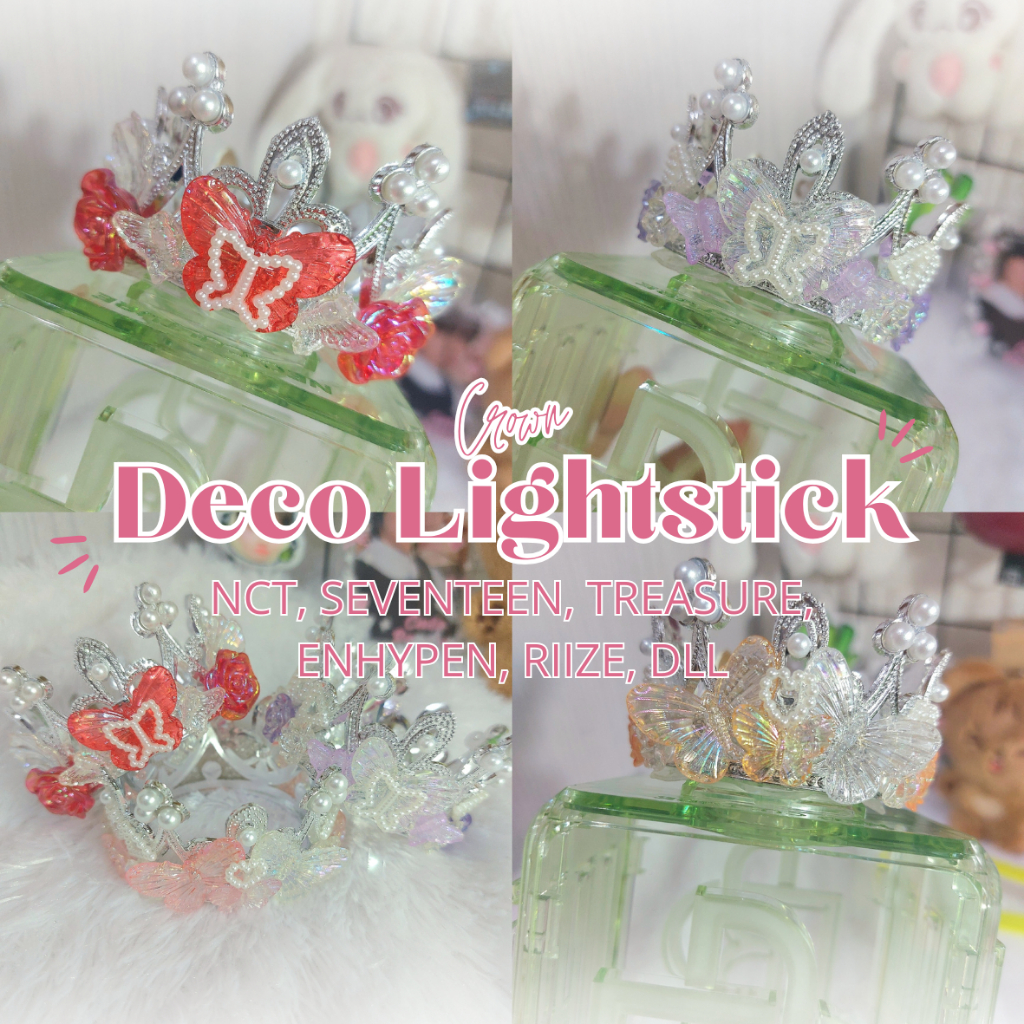 Mahkota Deco Lightstick Kpop Crown LS Hiasan Custom Request NCT WAYV SEVENTEEN TREASURE ENHYPEN BTS 