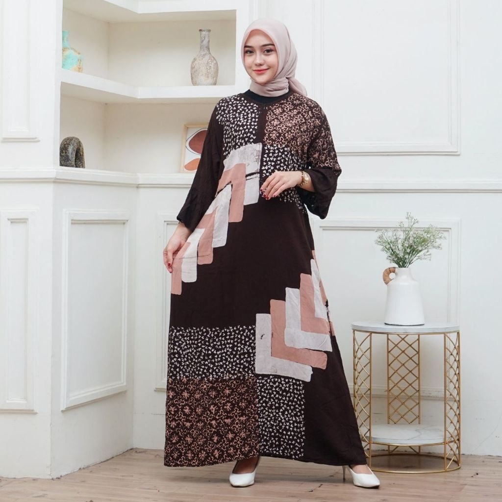 SEKDRESS TWILL RAYON PREMIUM SEKDRESS CAP BATIK ASLI PEKALONGAN