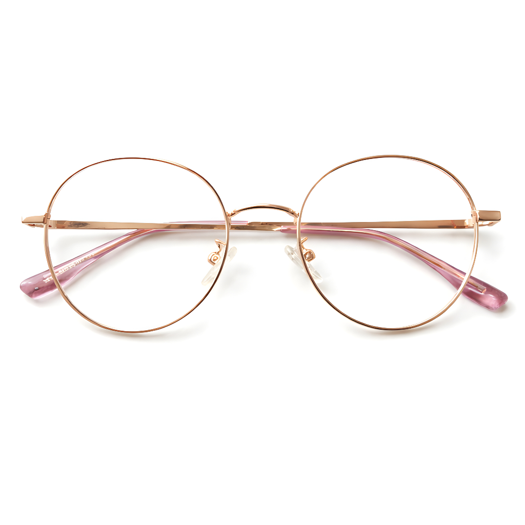 Kacamata Minus Bulat Fleksibel Ringan Nosepad Muka Kecil Standar Pria Wanita EYEZEE - ECHORA