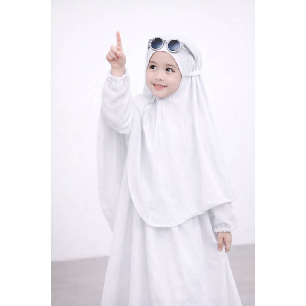 Original Gamis Kekinian Anak/Gamis Abaya Turki Anak Bahan Crincle Gamis Anak Perempuan Manasik Set