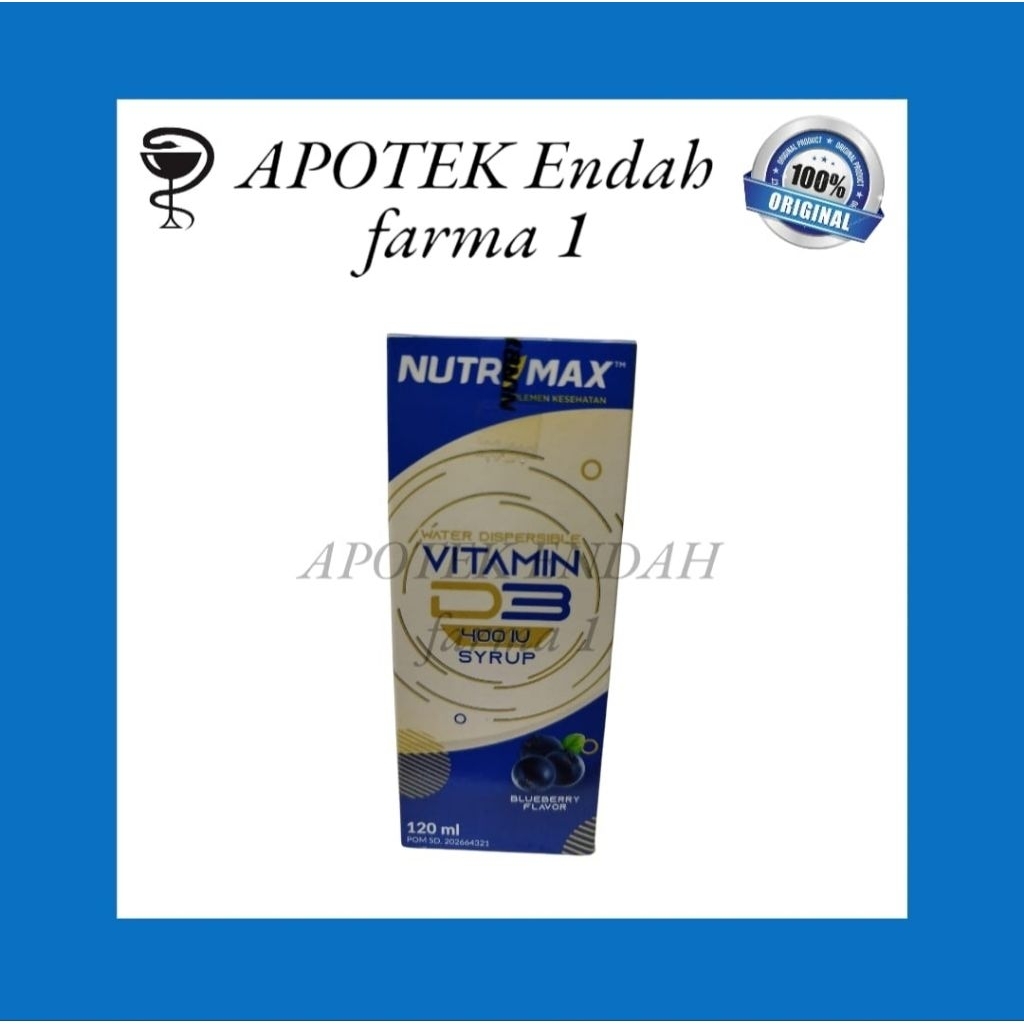 Sirup Vitamin D3 Nutrimax 120ml untuk Anak, Ibu Hamil, dan Dewasa
