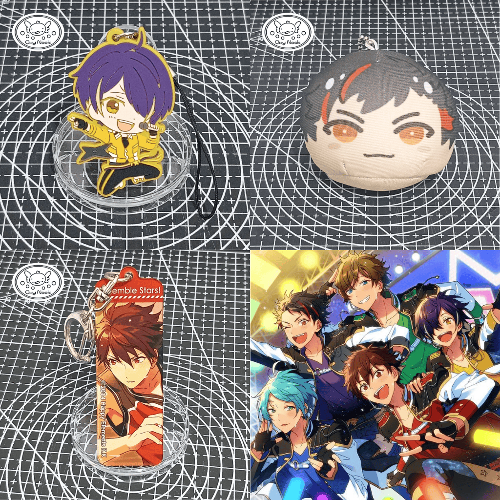 Ensemble Stars Enstars Official Merch Mochi, Omanjuu & Rubber Ryuseitai Tetora, Chiaki & Shinobu