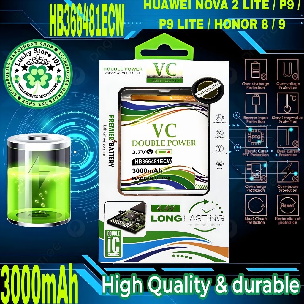 BATERAI VC DOUBLE POWER HUAWEI CAM-L21 CAML21 HUAWEI Y6II Y6 DUAL HONOR 5X G8 GR5 KII-L22 HB396481EB