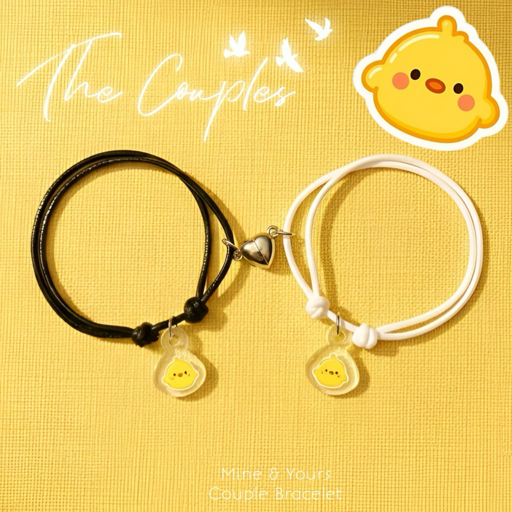 NEW Gelang Couple Magnet Liontin CHICK Couple Lucu Kekinian Sepasang | Couple Bracelet | Gelang Coup
