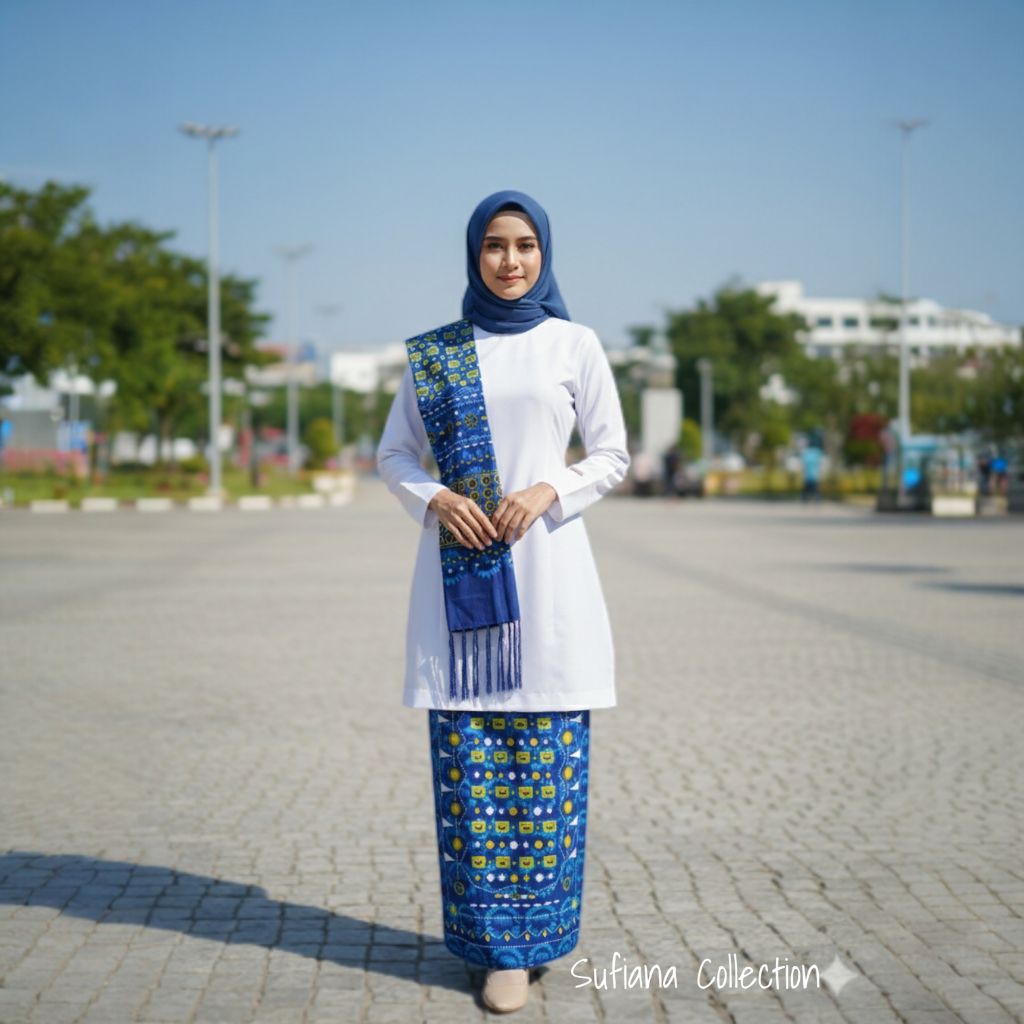 Seragam BKMT Nasional Set (Tunik Putih, Rok, Selendang)