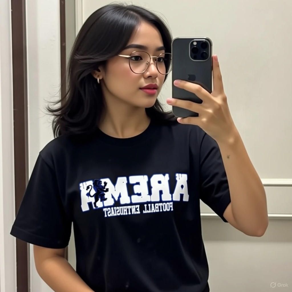 KAOS AREMA MALANG FANS // KAOS AREMA INDONESIA KATUN COMBED 100%  M-3XL AREMA FOOTBALL / MALANG FOOT