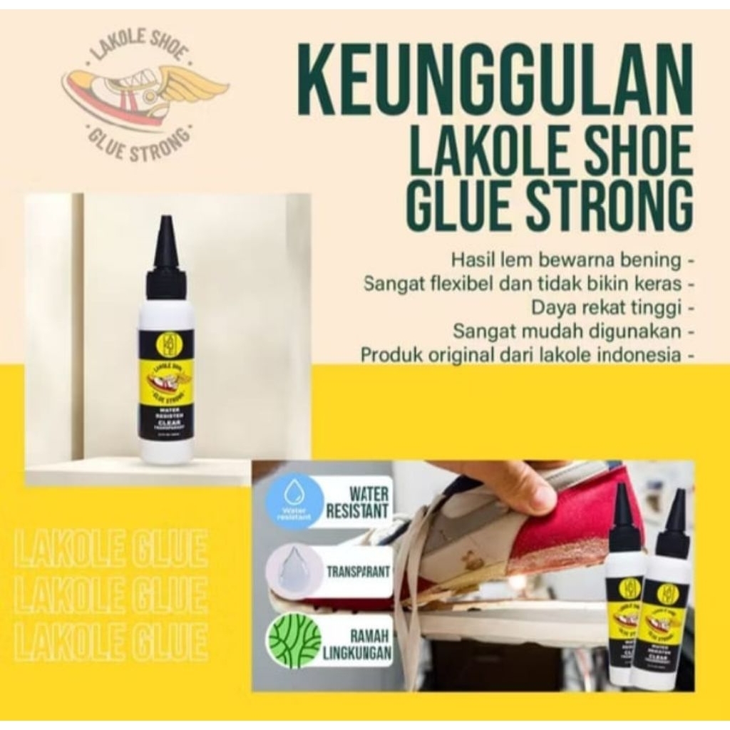 LEM LAKOLE lem sandal dan sepatu super kuat dan tidak kaku
