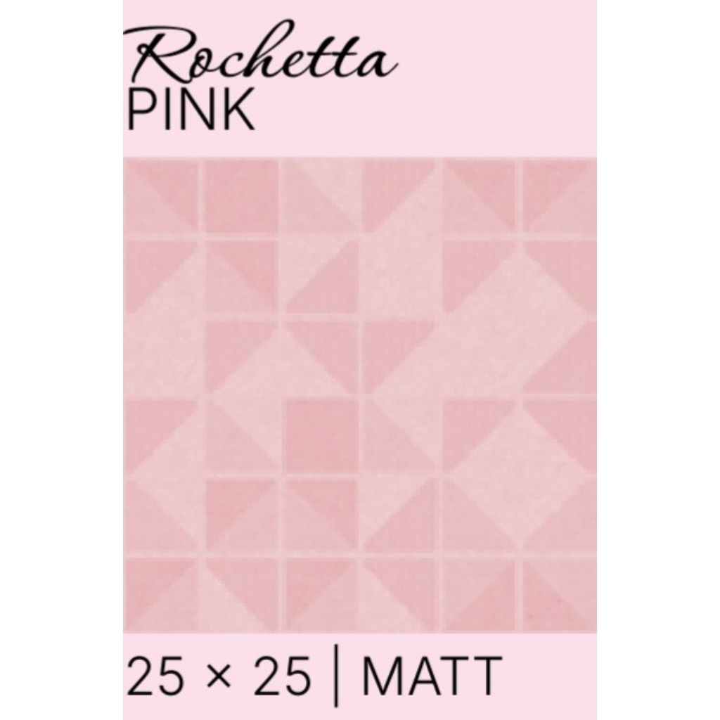 Keramik Merk Asia Tile Rochetta Pink/Cream/Blue/Green/Grey ukuran 25x25 cm tekstur matt