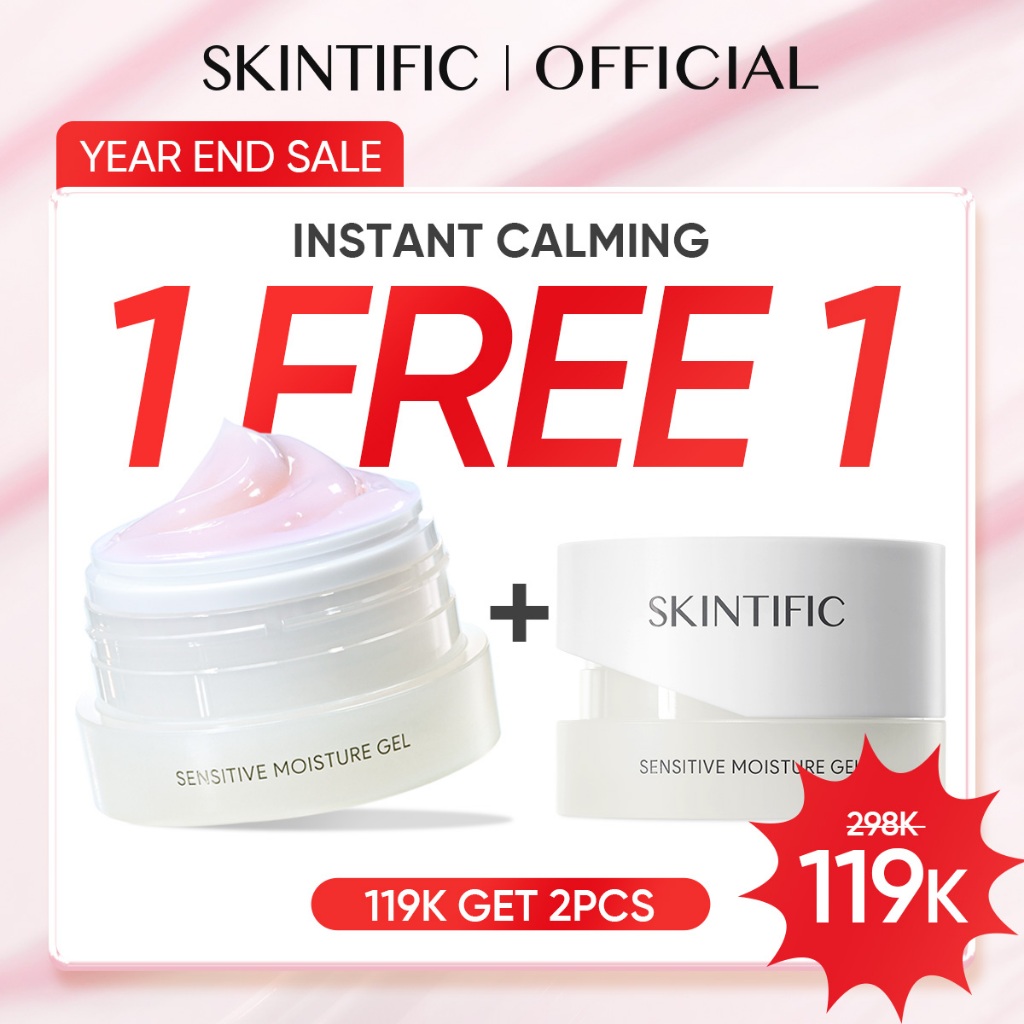 SKINTIFIC - Sensitive Moisture Gel 40ml - Calm & Repair 2in1 Moisturizer | Acne Barrier Calm Down Sk