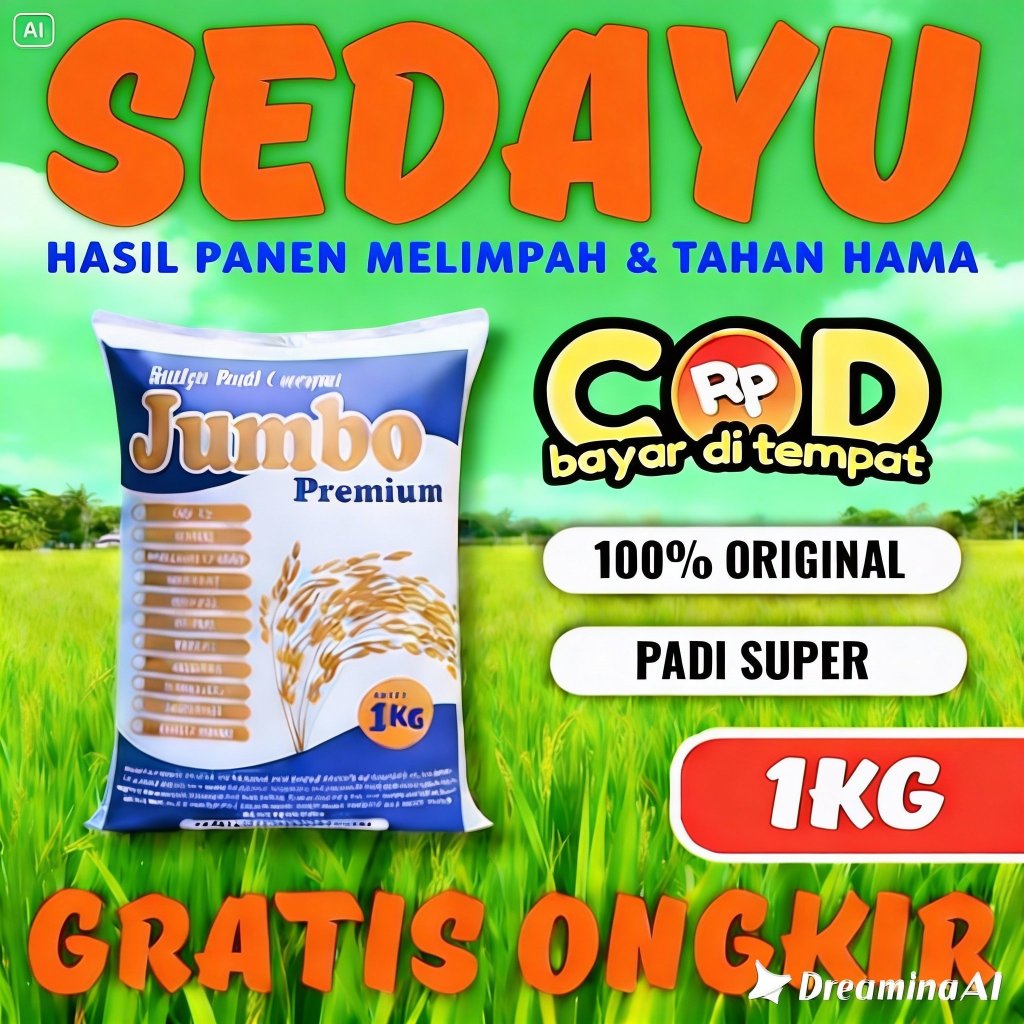 SANGHYANG SRI- Bibit Padi Benih Padi SEDAYU Kemasan 1kg Berkualitas Super