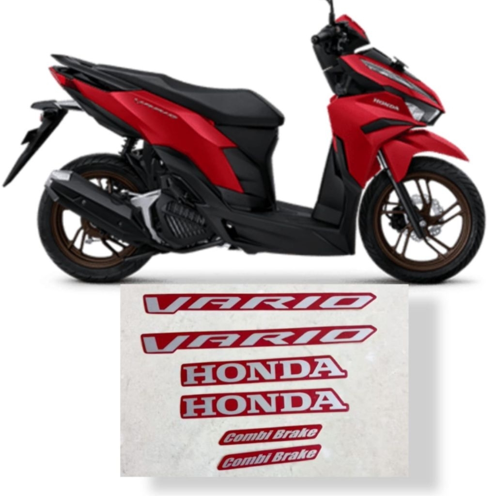 Stiker Striping Lis Body Motoe Vario 125 2022 2023 Merah Doff