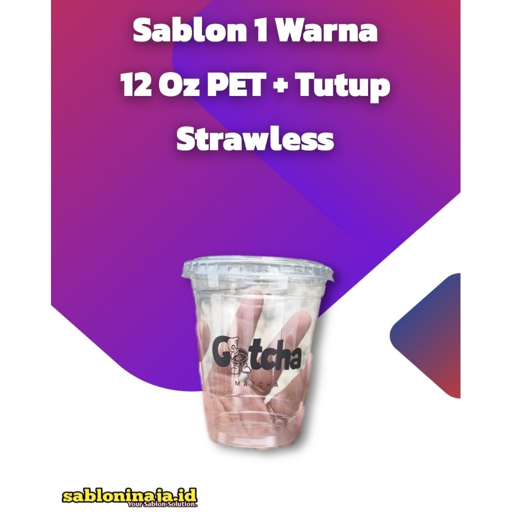 Custom cup 12 Oz PET