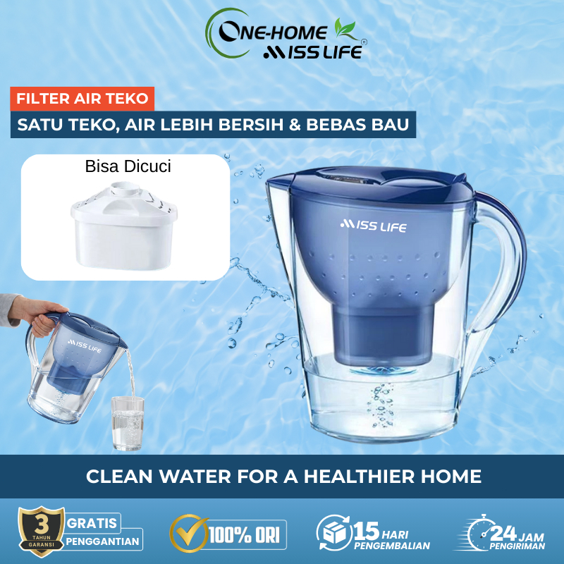 Filter Air Teko Miss Life Berkualitas Tinggi Terbaik Original 100% Anti Sumur Keruh Anti Zat Besi Ti