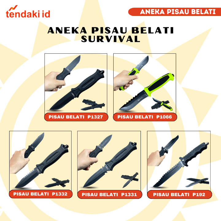 Grosir Pisau Belati Survival kit Camping Outdoor Super Tajam Stainless Steel Kitchen Knife Serbaguna