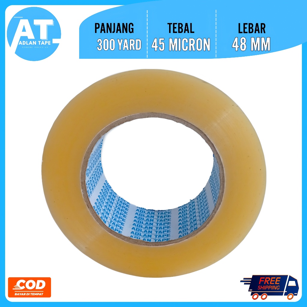 Lakban Bening 300 Yard x 48mm Economis / Selotip Isolasi Bening 2 Inch