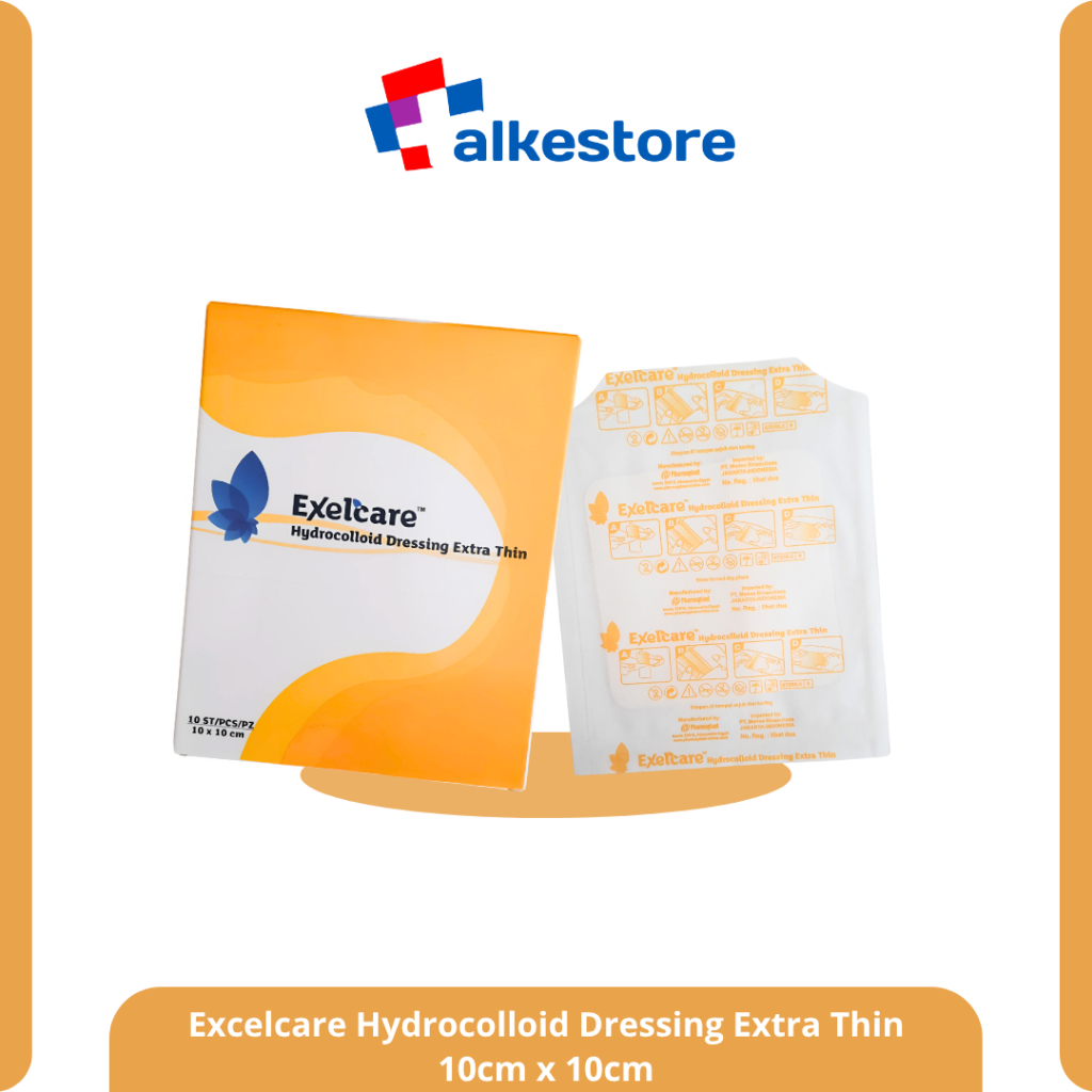 Exelcare Hydrocolloid Dressing Extra Thin 10x10 (Harga 1 box)