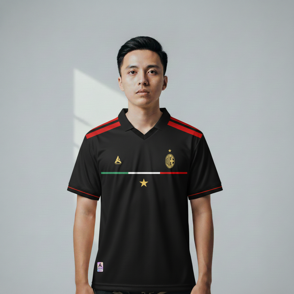 ATHLETIC SPORTWEAR - Jersey Vintage Bola Fantasy Milan 2011-2012 Fullprinting Casual - Atasan