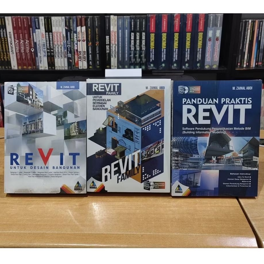 BUKU PAKET REVIT : PANDUAN PRAKTIS REVIT, REVIT UNTUK DESAIN BANGUNAN, REVIT FAMILY