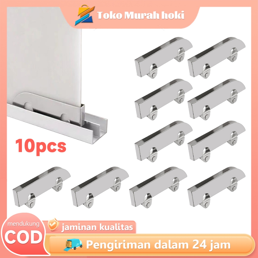 Roda Kaca Geser 10pcs Roda Sliding Kaca Stainless Steel Roda Pintu Kaca Geser Untuk Pintu 5mm