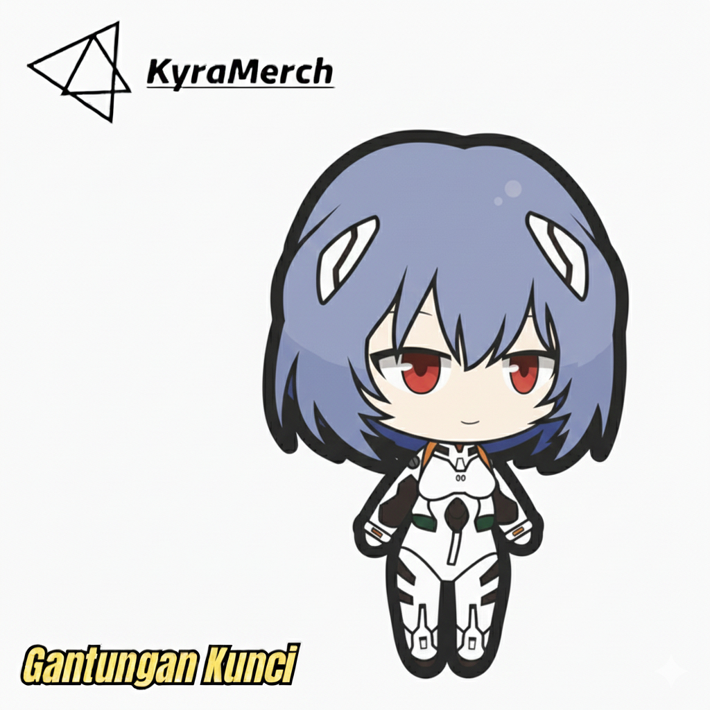 Kyra Merch - Gantungan Kunci  Keychain Neon Genesis Evangelion Rei Ayanami
