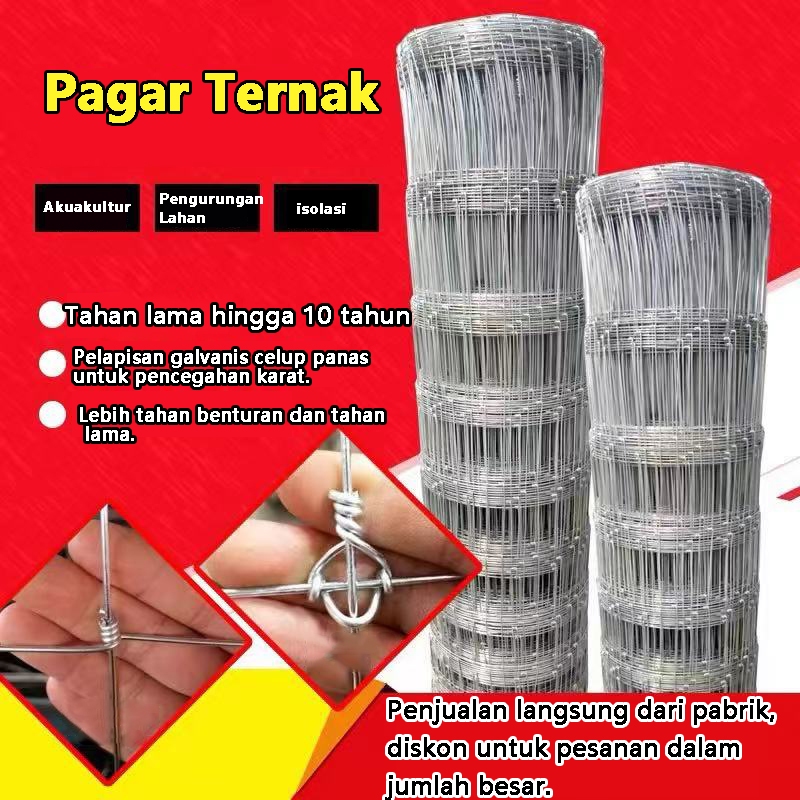 Jaring Kawat Ram Loket Pagar Kandang Kurungan Ayam Kelinci Galvanis Tebal Anti Karat Hexagonal 1 Rol