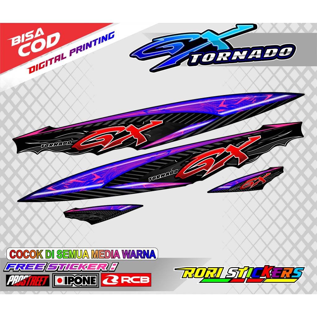 STRIPING VARIASI SUZUKI TORNADO GX / STICKER LIST VARIASI MOTOR GX TORNADO