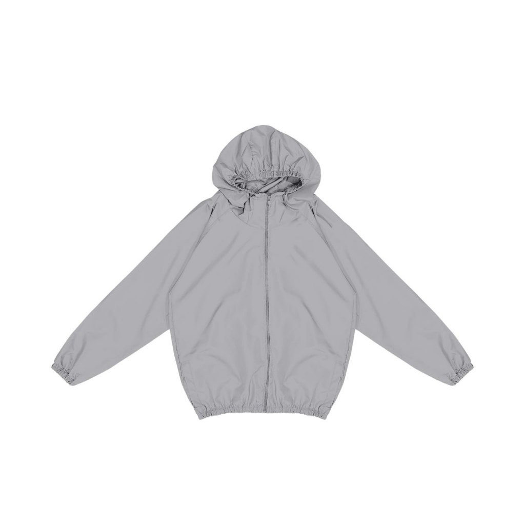 Jacket Running Parasut Olahraga Windbreakers Tracksuite Pria Wanita Polos