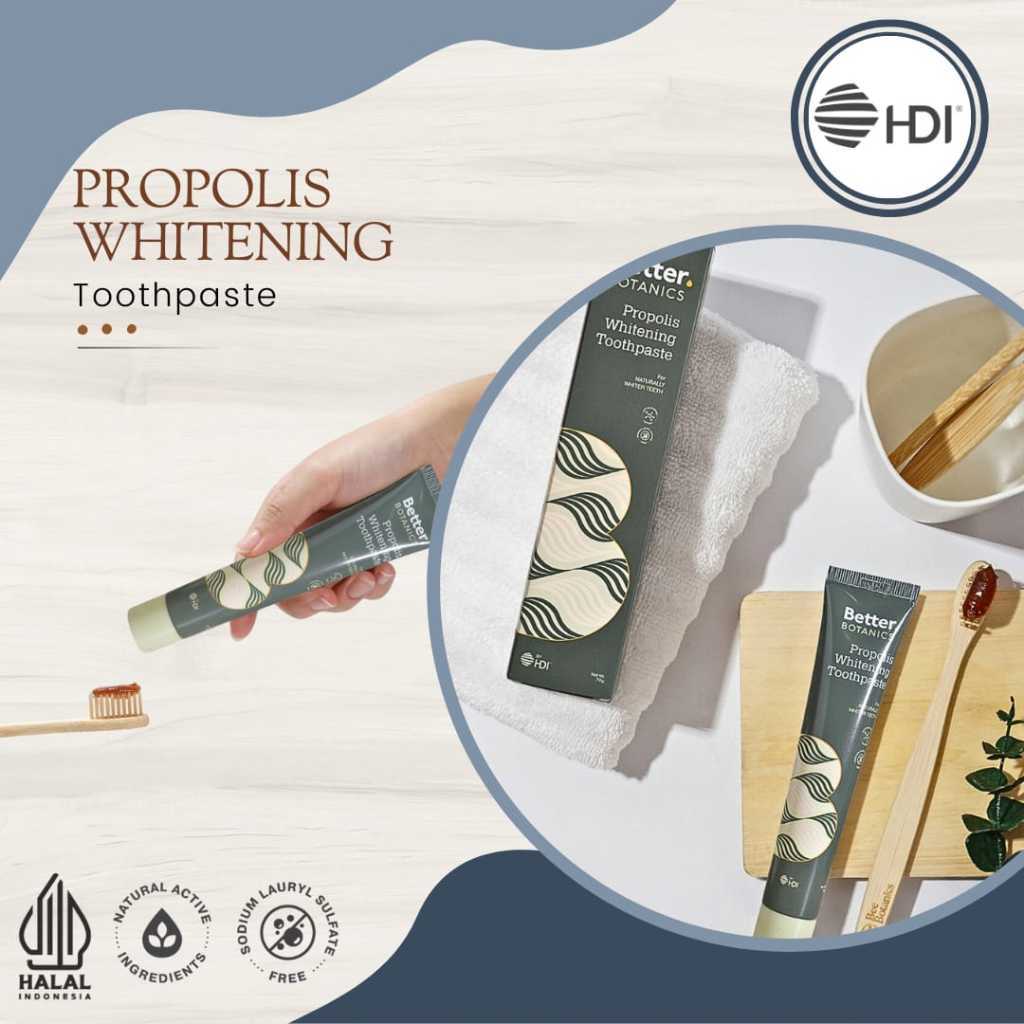 READY HDI Pasta Gigi • Better Botanics Propolis Whitening Toothpaste ( Original By HDI ) - HDI Origi
