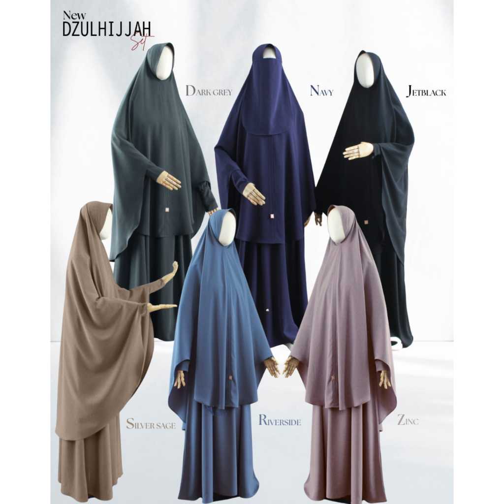 AISHARANA || PO || DZULHIJJAH SET (Set Gamis+Khimar+Cadar) (Fortaleza)
