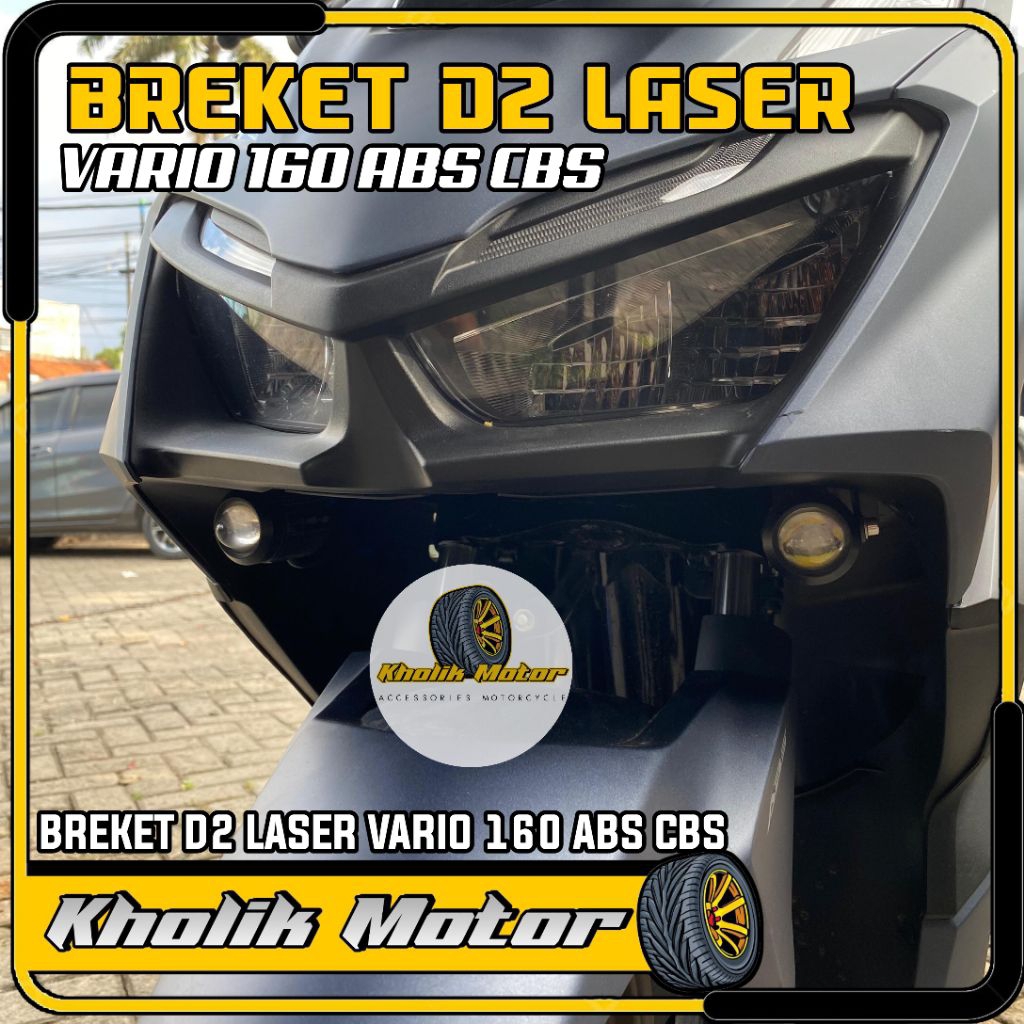 Breket d2 laser vario 160 dudukan lampu d2 laser vario 160 abs cbs 2022-2024