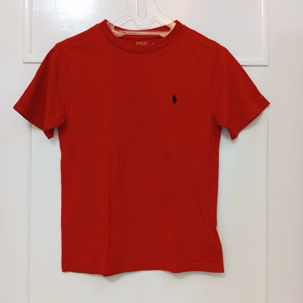 Ralph Lauren Kaos Polo Merah untuk Pria dengan Logo Kecil di Dada