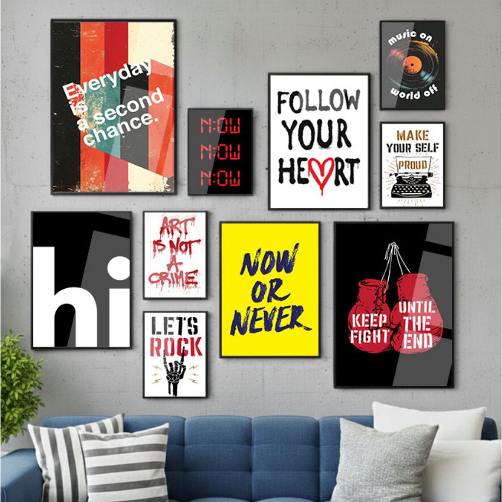 poster quotes MDF - Hiasan Dinding Aesthetic Quotes