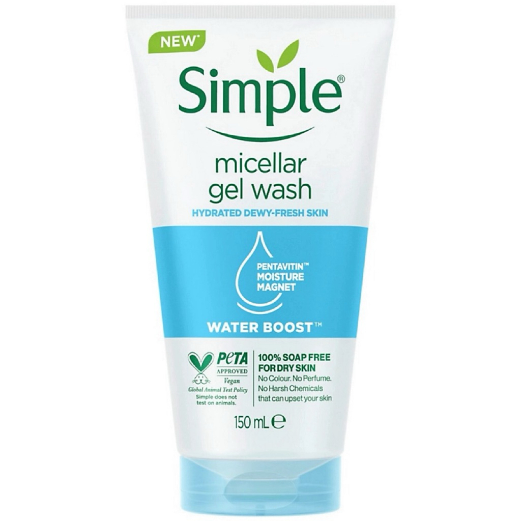 Simple Water Boost Micellar Facial Gel Wash 150ml