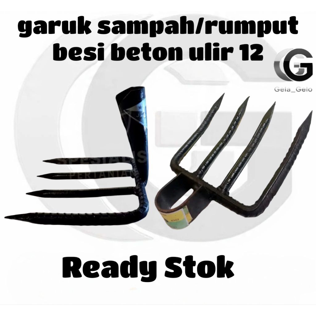 garuk sampah gigi 4 bahan besi beton ulir 12mm  jaminan kuat dan kokoh