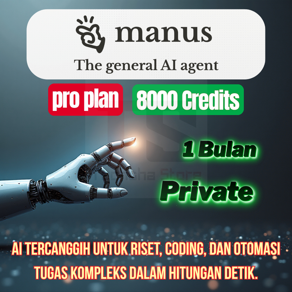 Manus AI Pro Plan – Dapat 8.000 Credits 1 Bulan Full Akses Private