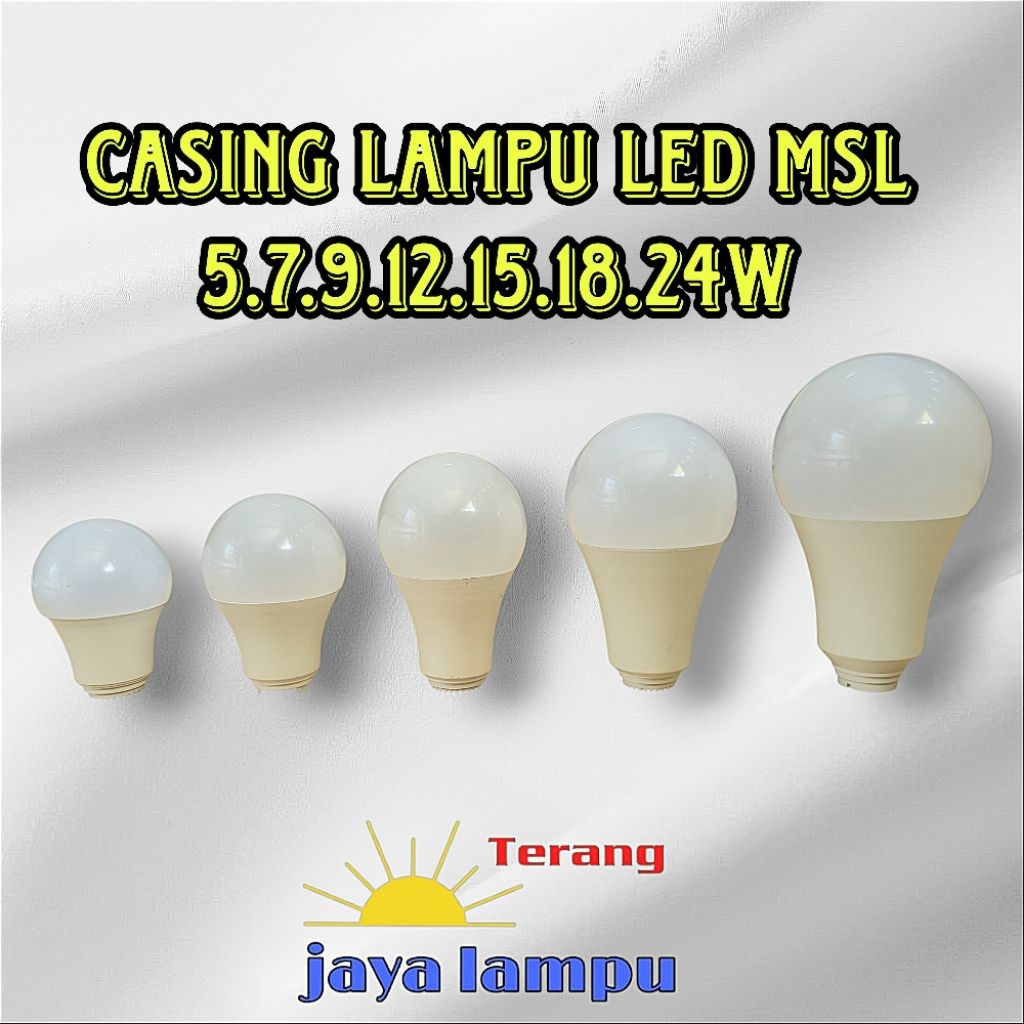casing lampu led msl 5,7,9,12,15,18,24w