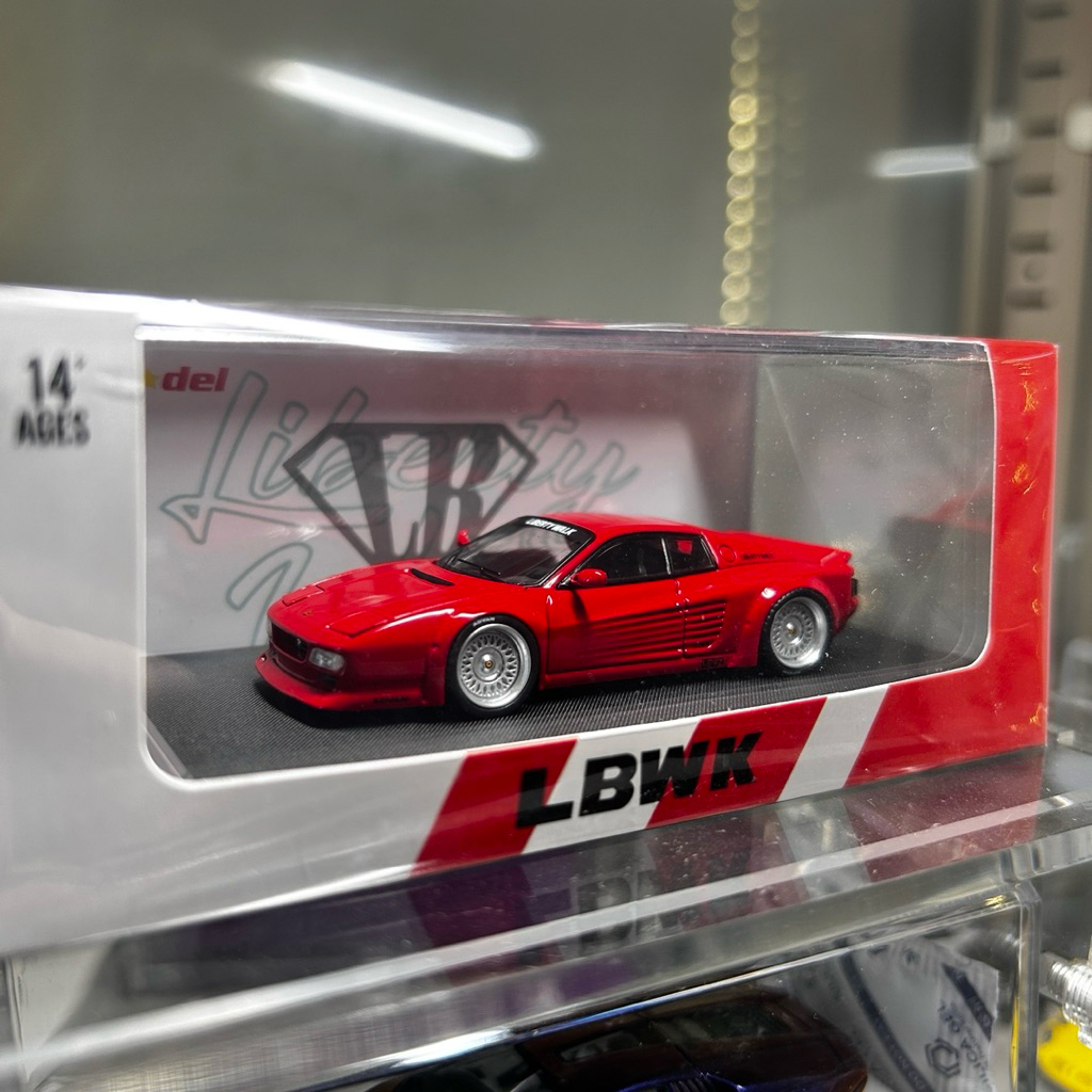 Star model Ferrari testarossa LBWK Rosso corsa & Ferrari Testarossa LBWK Red black 1:64 diecast Ferr