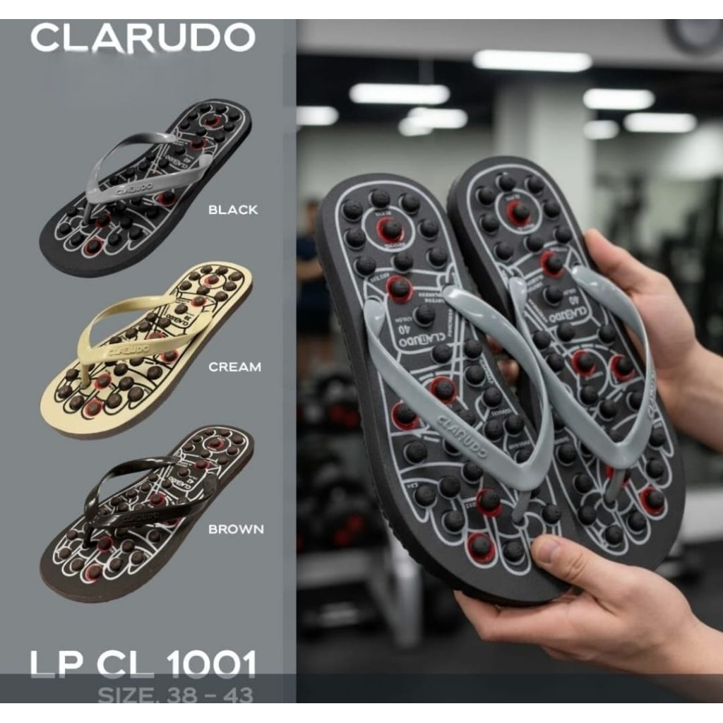 Sandal Rematik Refleksi Kesehatan Clarudo Karet