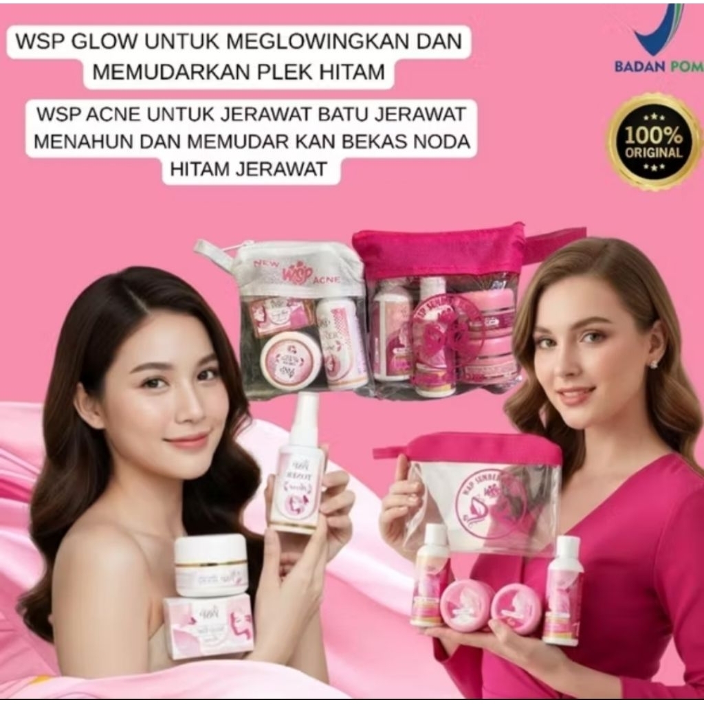 WSP GLOW/WSP ACNE/BPOM /ORI dijamin