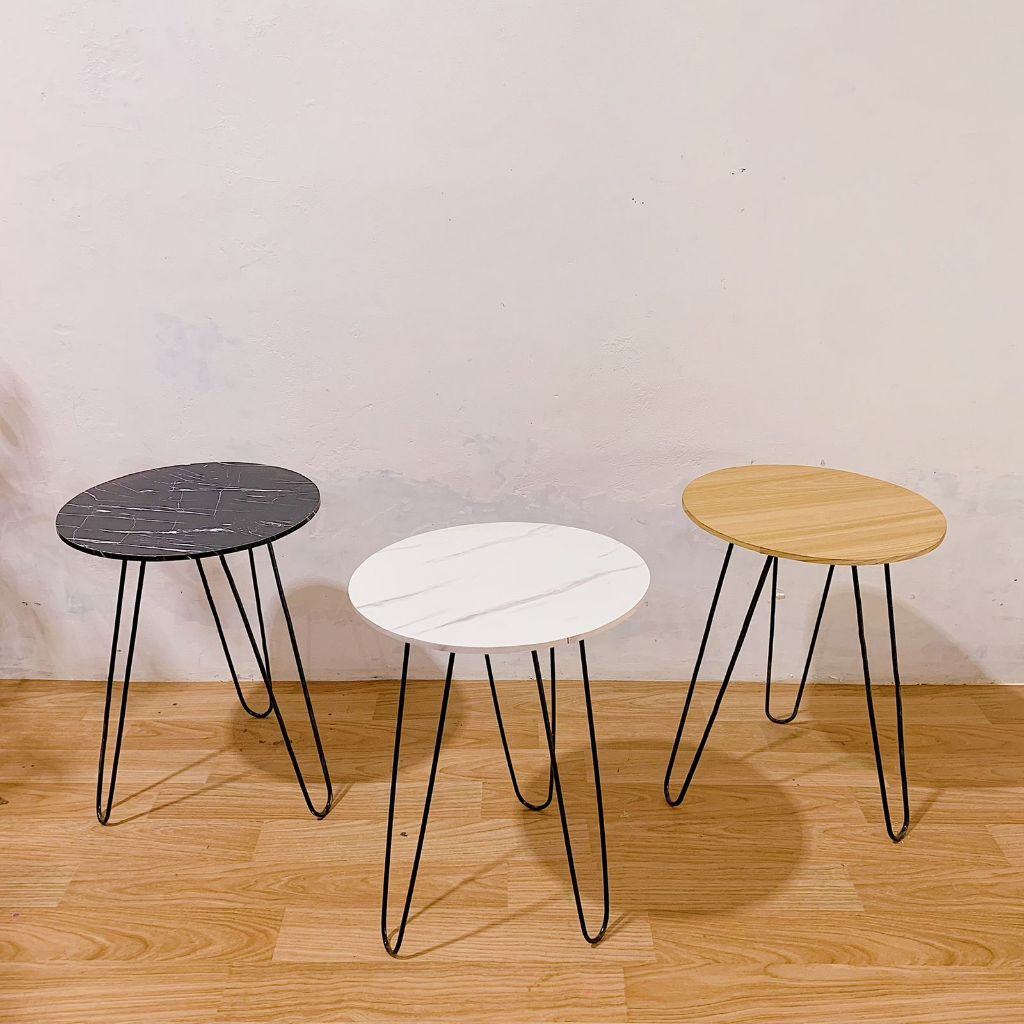 Meja Bulat Besi Minimalis Meja Tamu