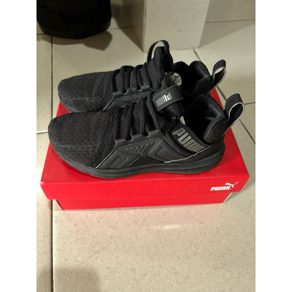 [PRELOVED] Puma Enzo AC PS kids' running shoes in black