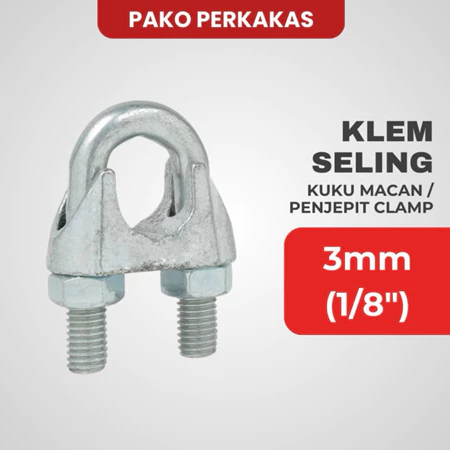 Klem Seling (3mm, 5mm, 6mm, 8mm) / Kuku Macan / Penjepit Clamp