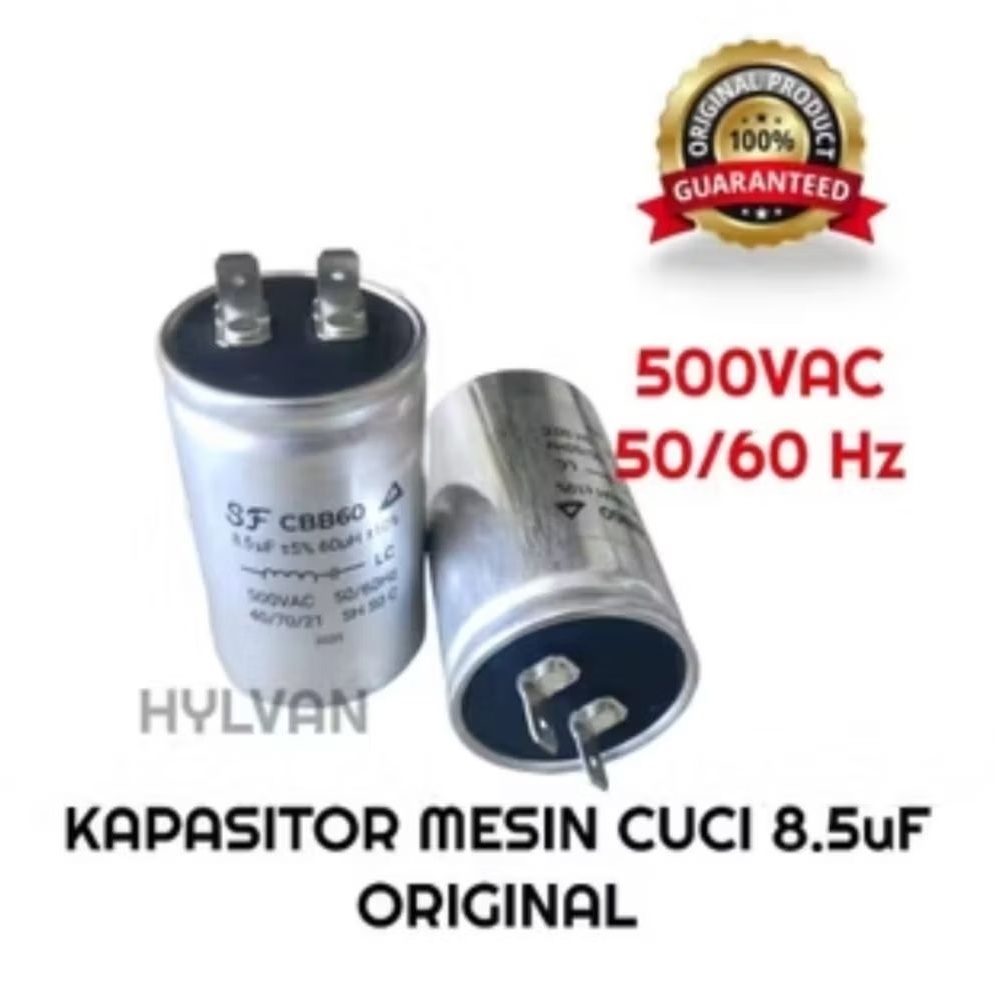 KAPASITOR MESIN CUCI LG 1 TABUNG TOP LOADING 8,5 uF
