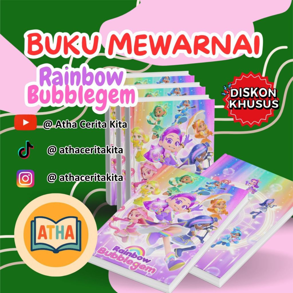 Buku Mewarnai Rainbow Bubblegem