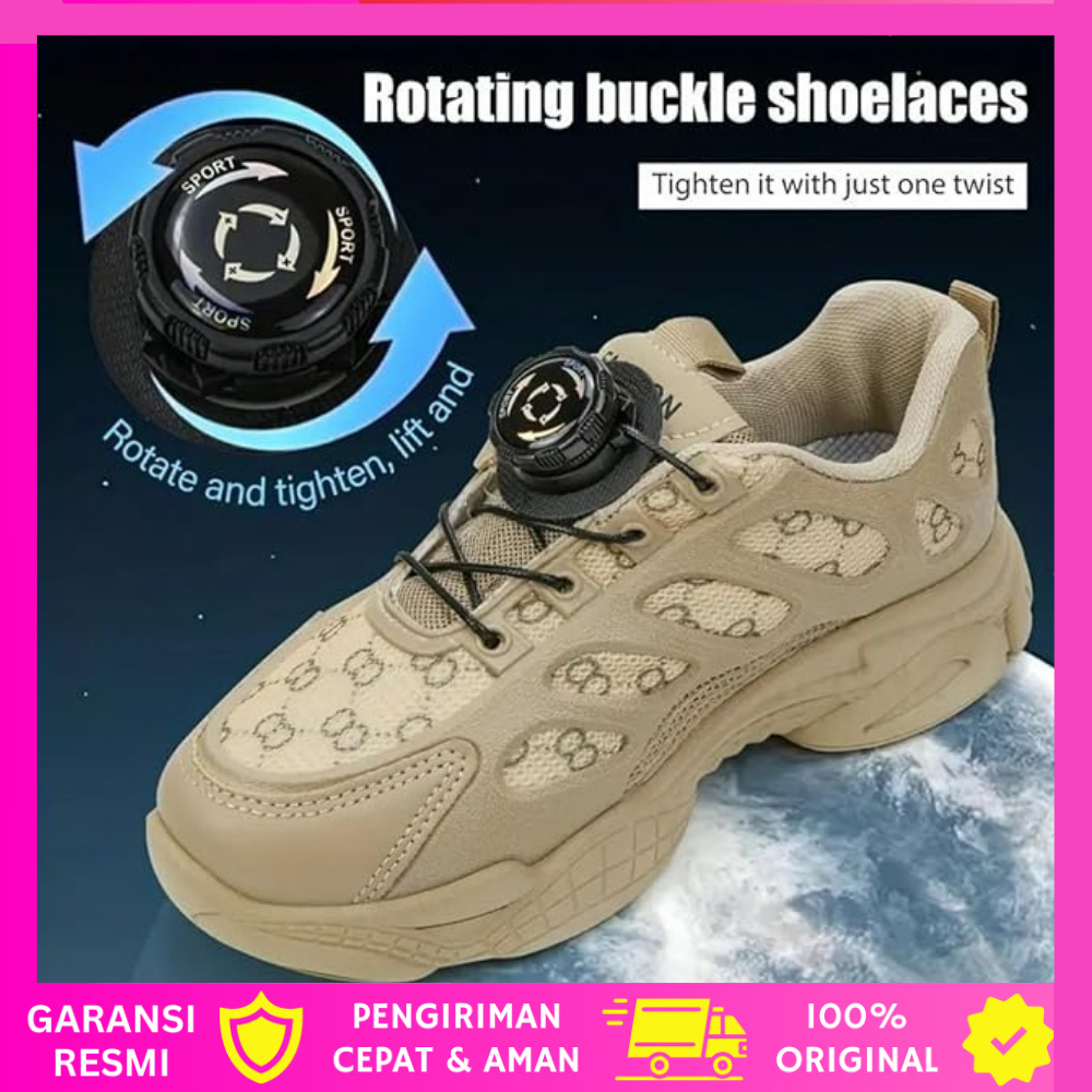 Tali Sepatu Putar Automatic Rotating Shoelace Buckle Sistem Putar otomatis Sneaker Shoe Pria Wanita