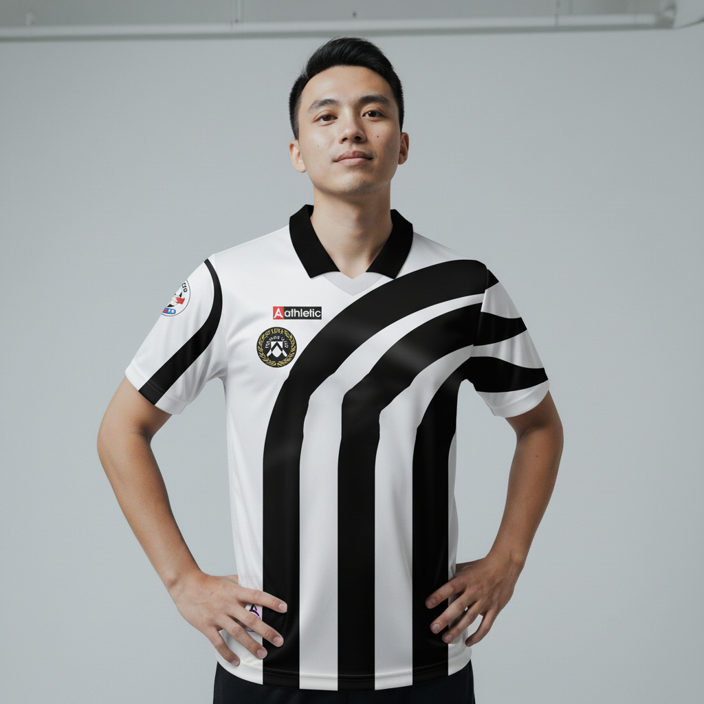 ATHLETIC SPORTWEAR - Jersey Vintage Bola Fantasy Udinese Home 2006-2007 Fullprinting Casual - Atasan